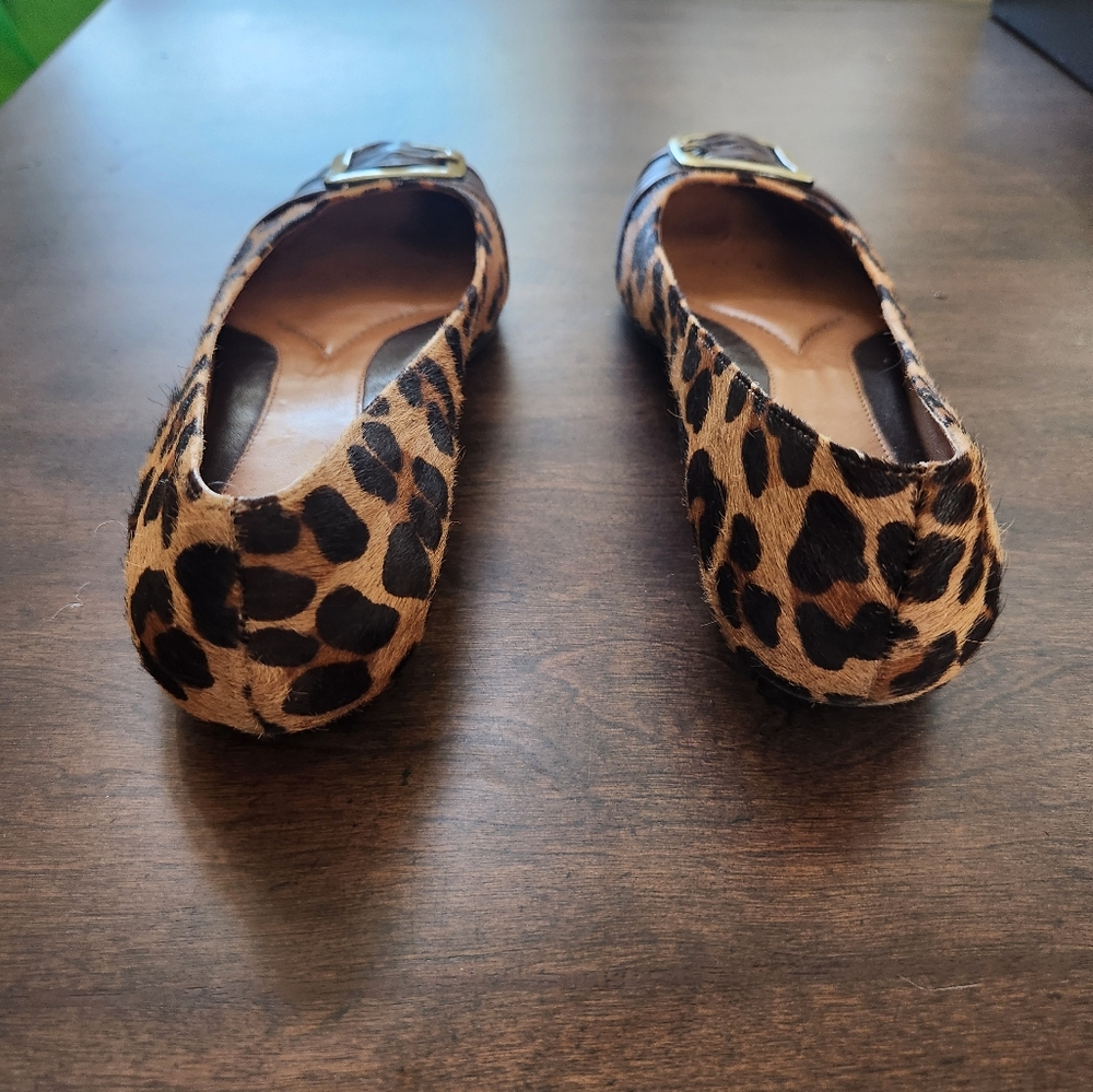 Nurture Leopard print Hair/Leather flats 8.5M NWOT - Picture 3 of 7